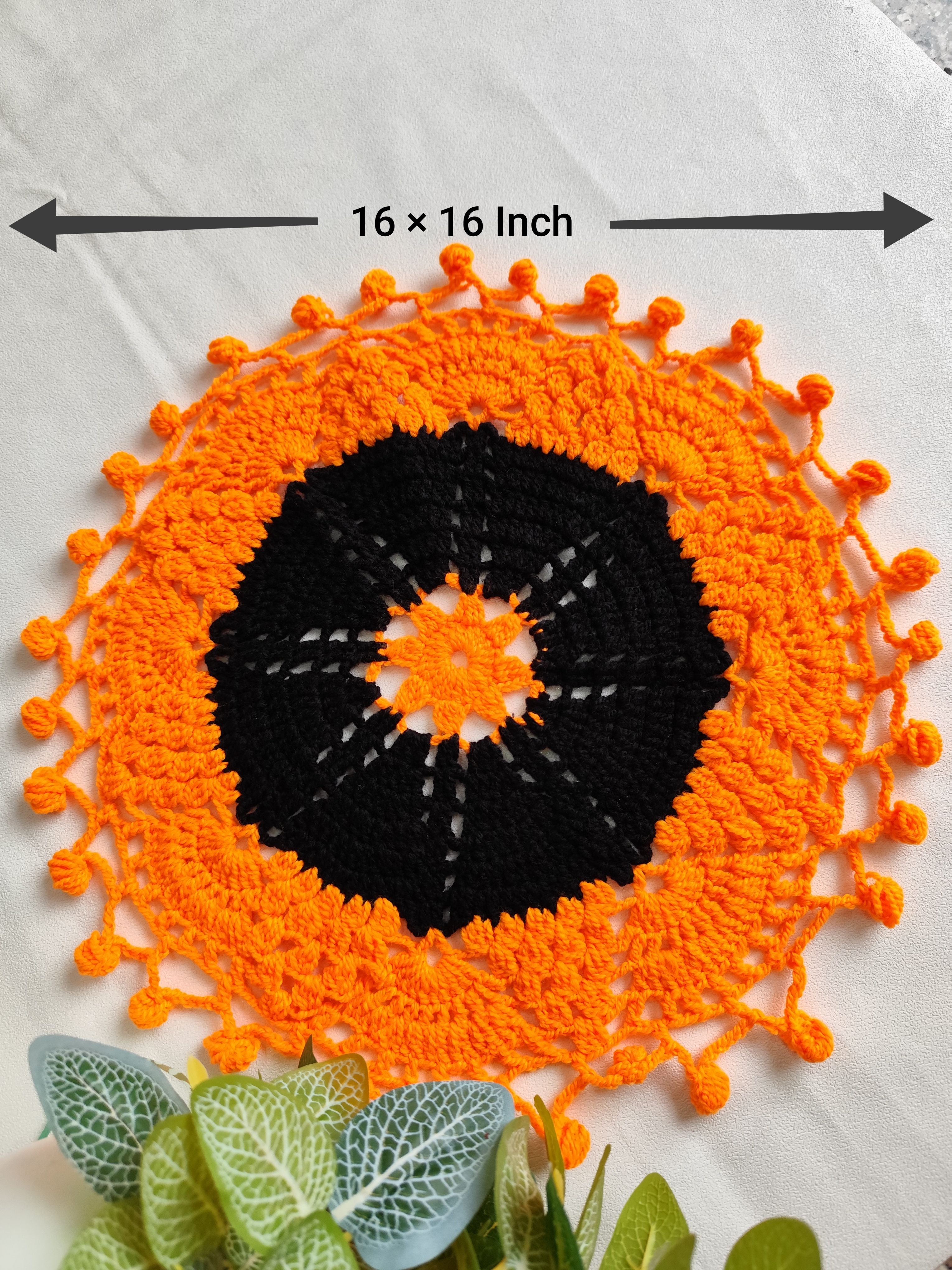 Thumbnail of Handmade crochet round thalposh 2